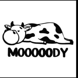 Moooody Cow Decal